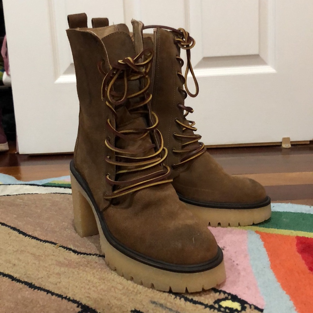 Free People Suede Heeled Boots